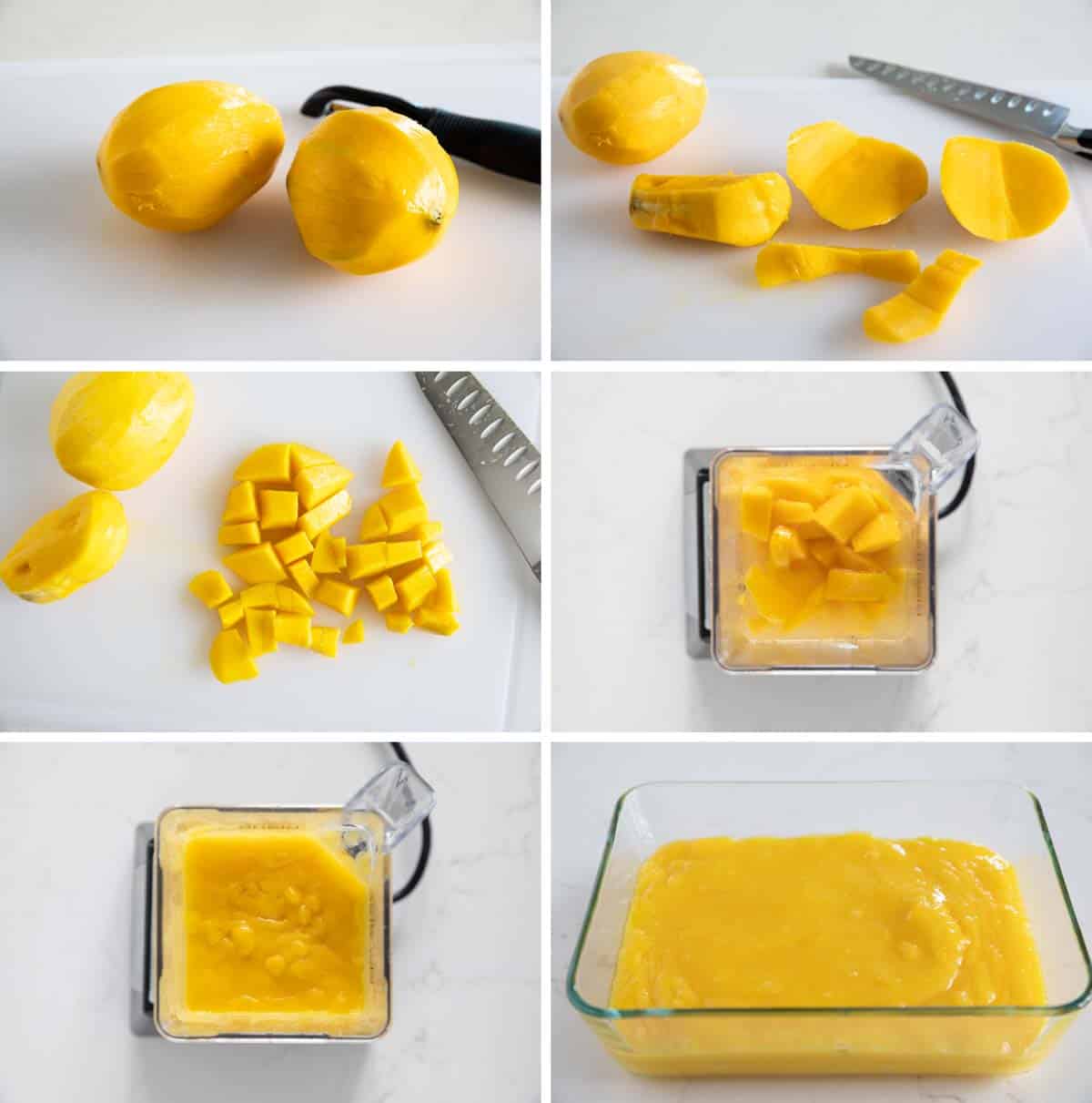 steps to make Mango Sorbet