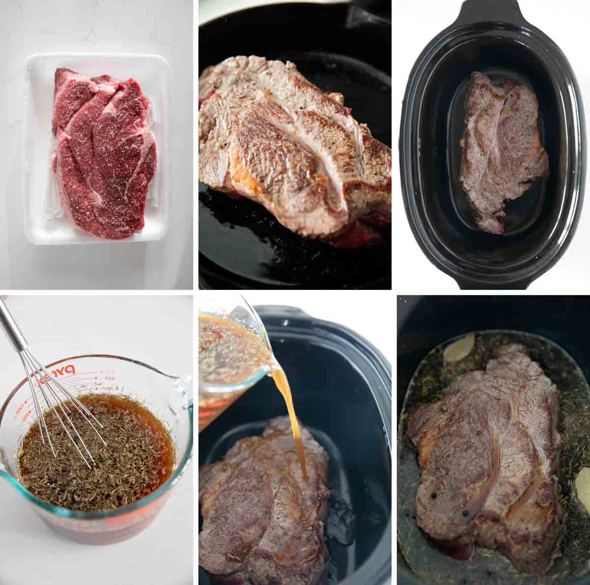 steps to make a slow cooker pot roast