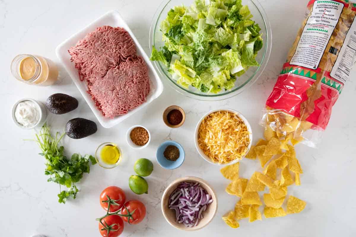 ingredients for Taco Salads
