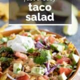 Taco Salad with text overlay