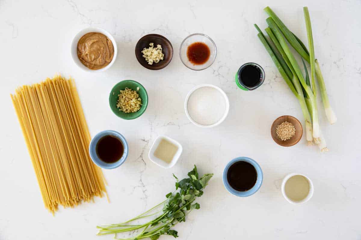 ingredients needed to make Thai Peanut Noodles