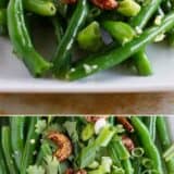 Fresh Green Bean Salad with Asian Dressing with text