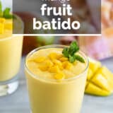 Mango Fruit Batido with text bar.