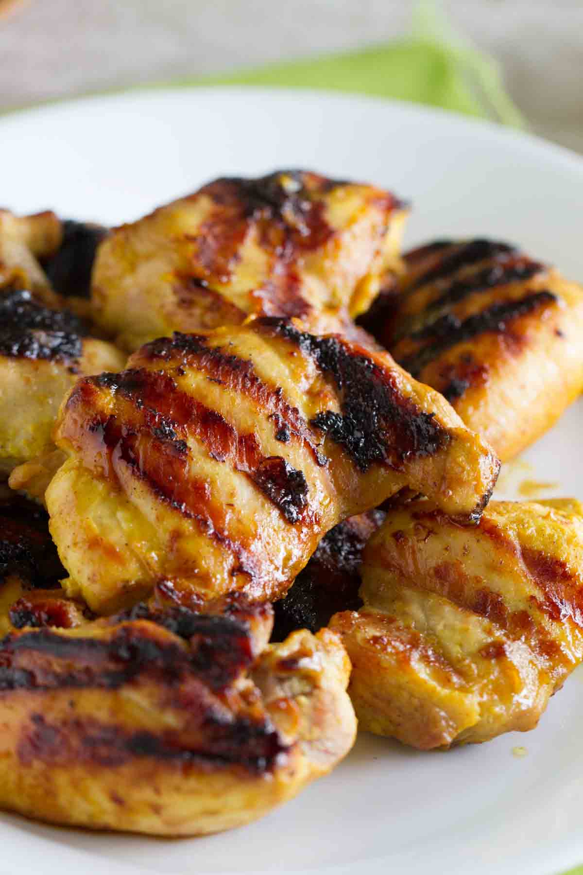 grill marks on Grilled Brown Sugar Mustard Chicken