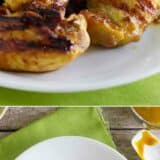 Grilled Brown Sugar Mustard Chicken collage with text bar