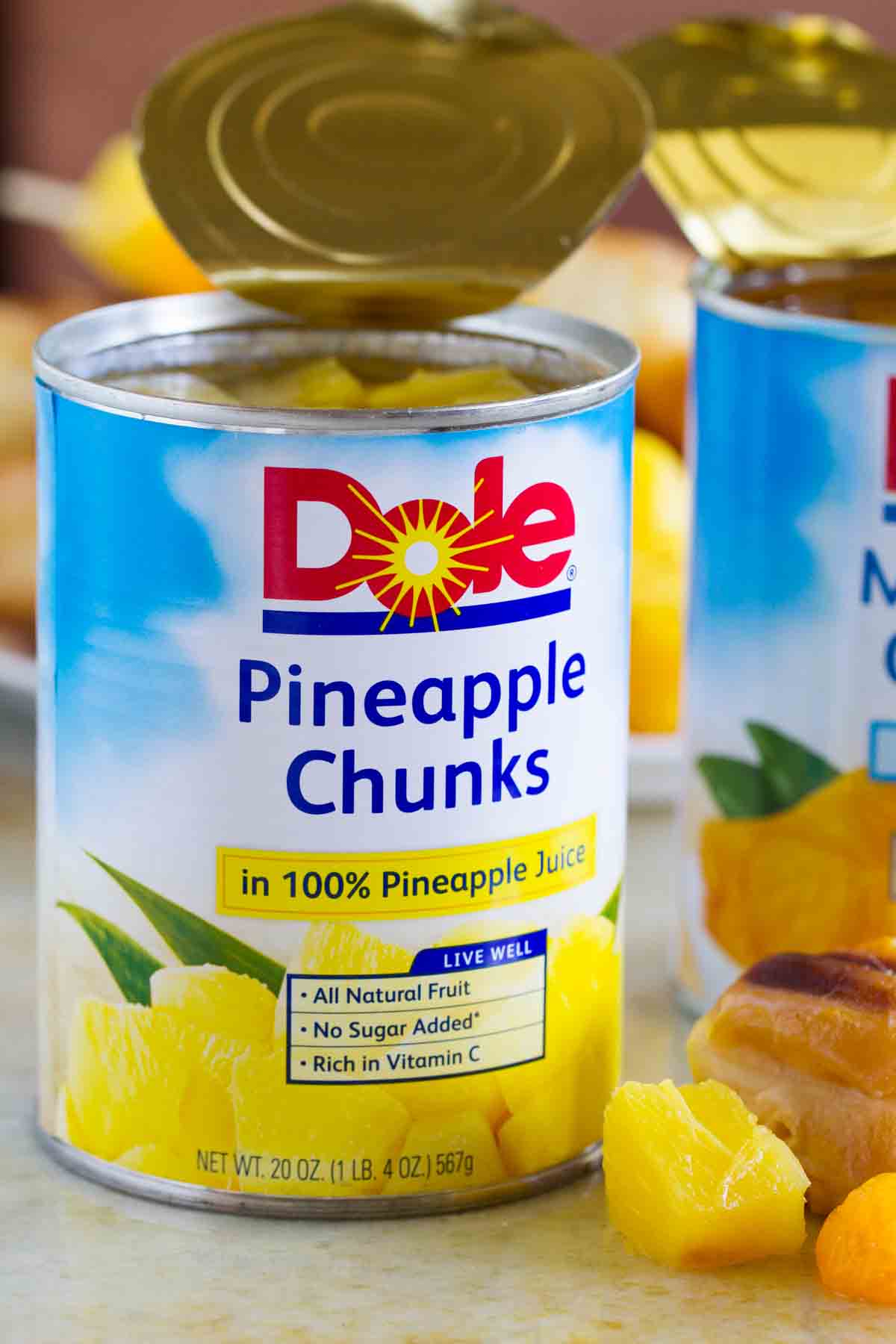 can of Done pineapple chunks