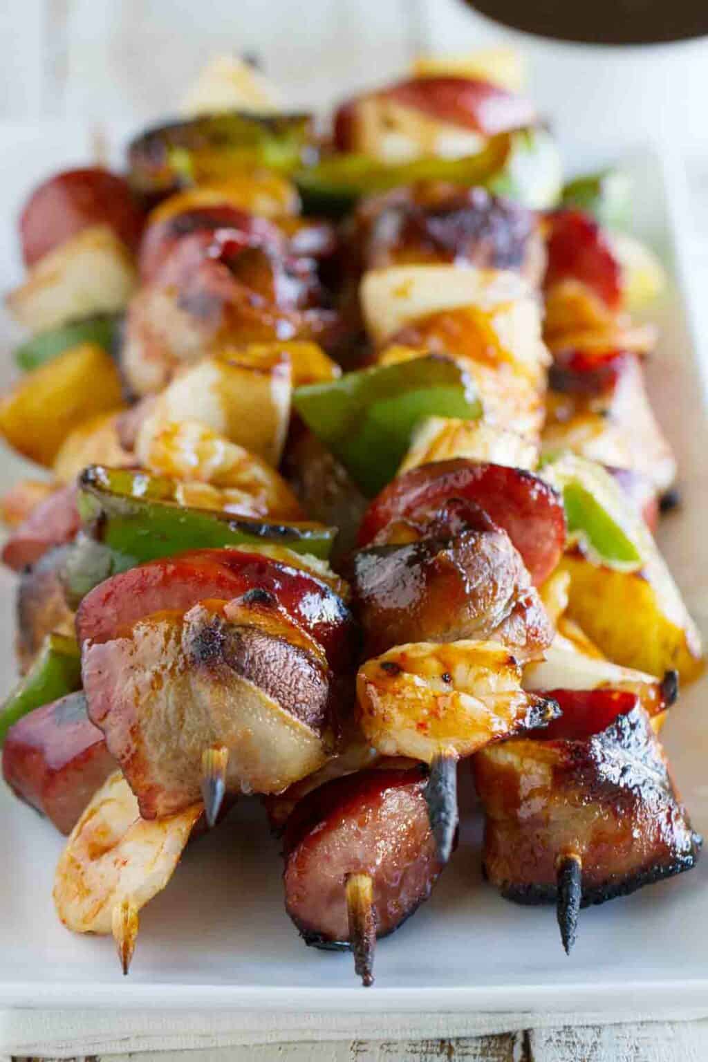 Grilled Shrimp and Sausage Kabobs Taste and Tell