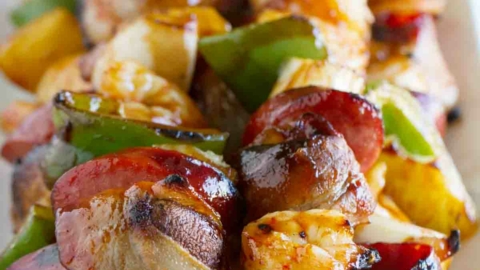 Grilled Shrimp and Sausage Kabobs
