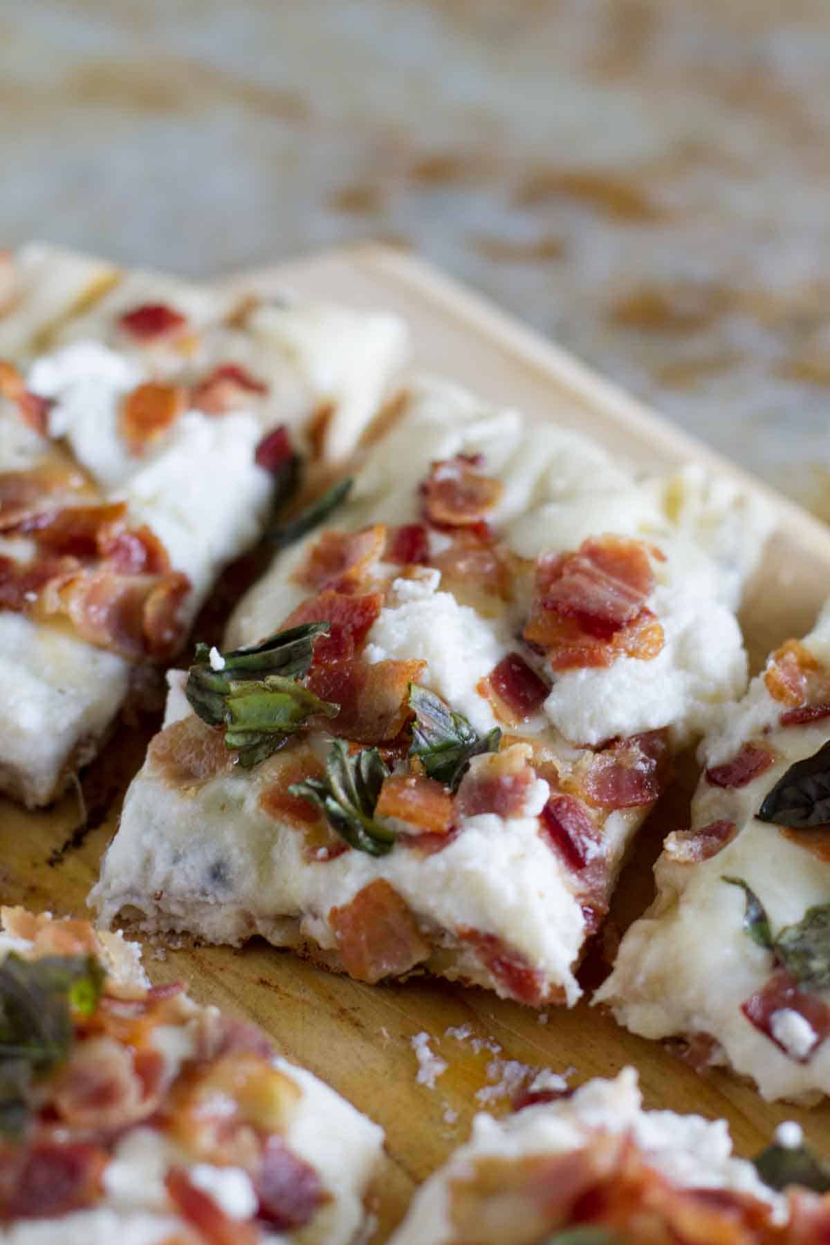 white pizza cooked on the grill