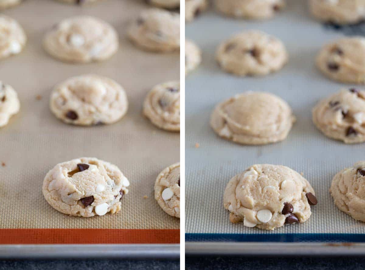 baked cookies on a cookie sheet