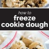 How to Freeze Cookie Dough collage with text bar