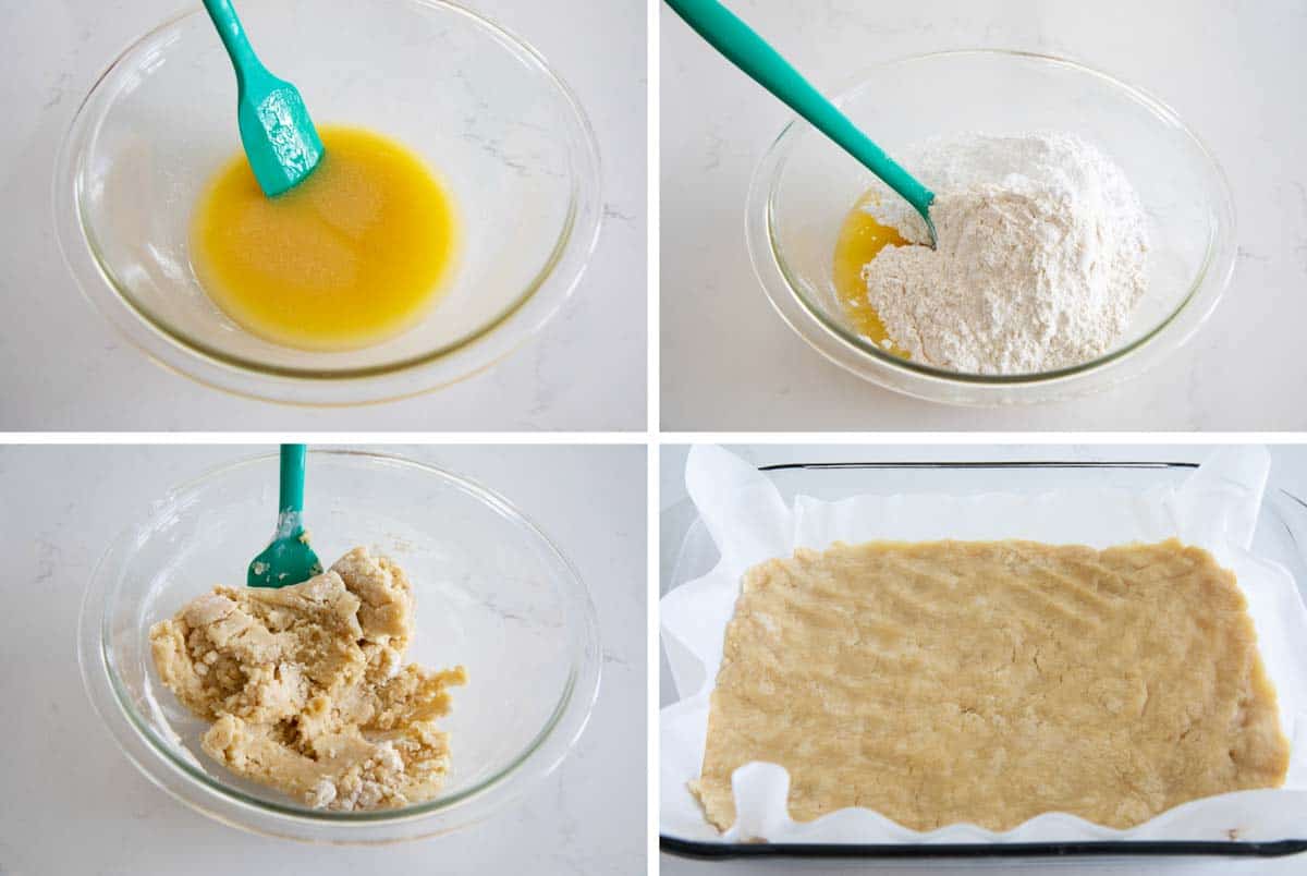 steps to make the crust for lemon bars
