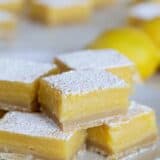 Lemon Bars stacked on a plate