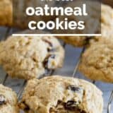 Oatmeal Cookies with text overlay