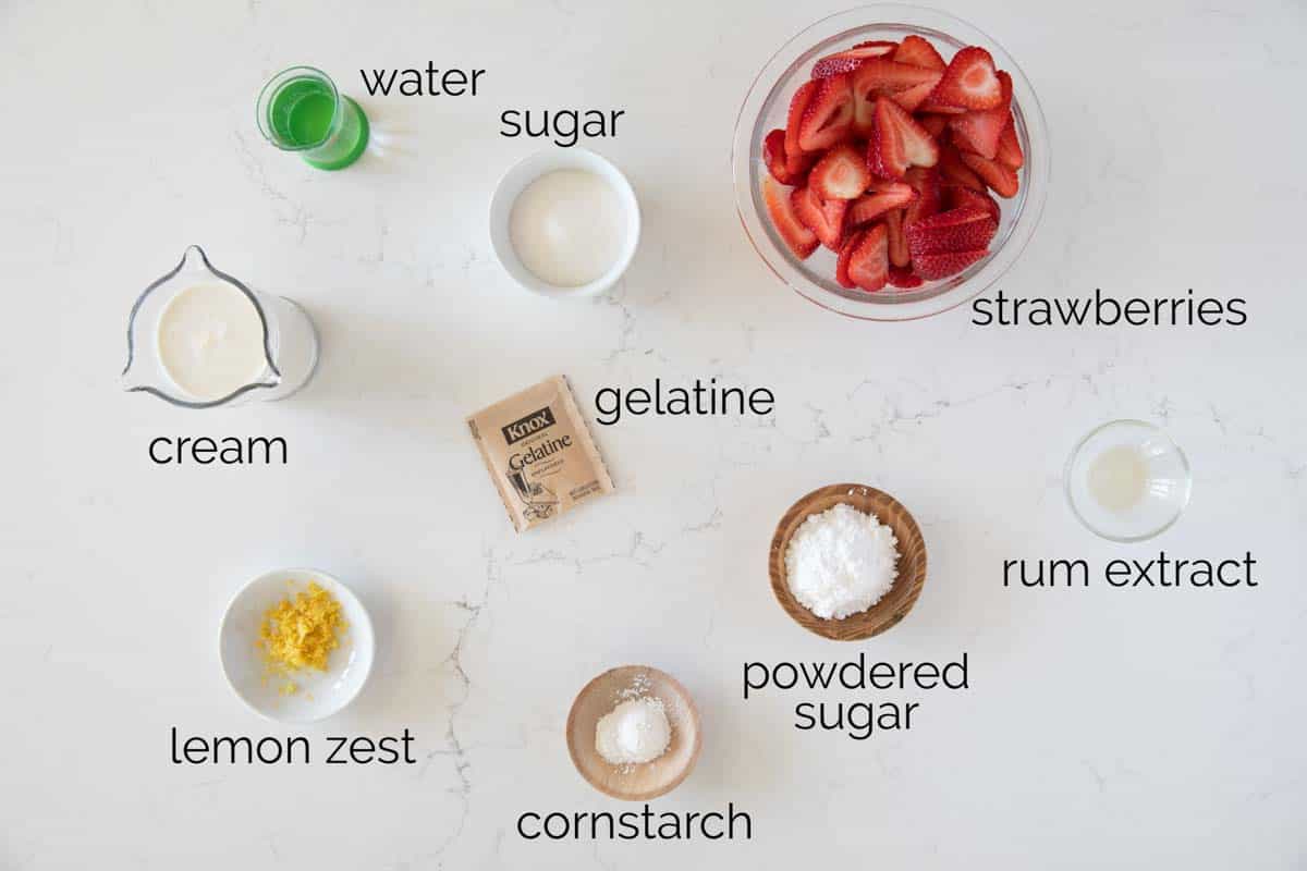 ingredients needed for strawberry mousse