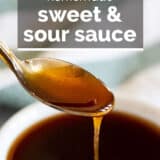 Sweet and Sour Sauce with text overlay