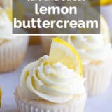 Lemon Buttercream Frosting with text overlay