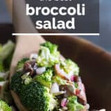 Broccoli Salad with text overlay