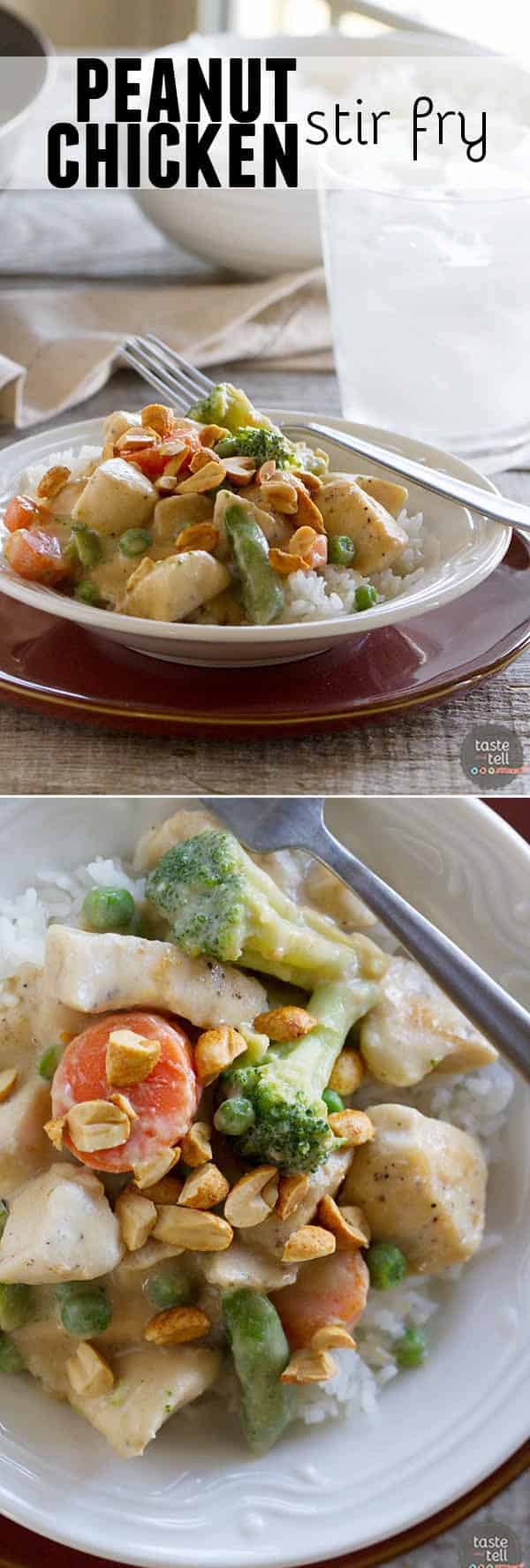 Peanut Chicken Stir Fry - Taste and Tell