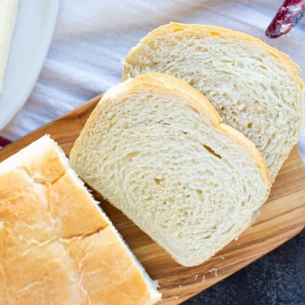 sliced Potato Bread on a cutting board