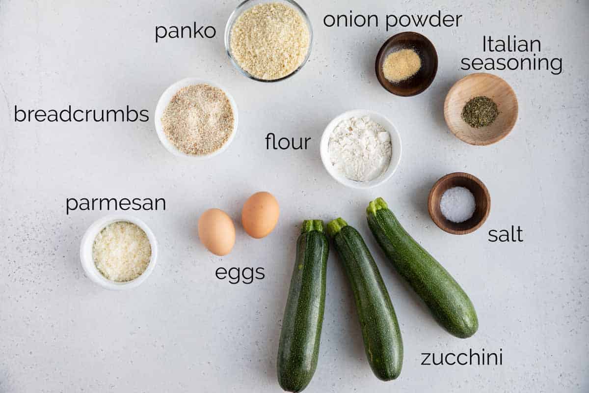 ingredients to make zucchini fries