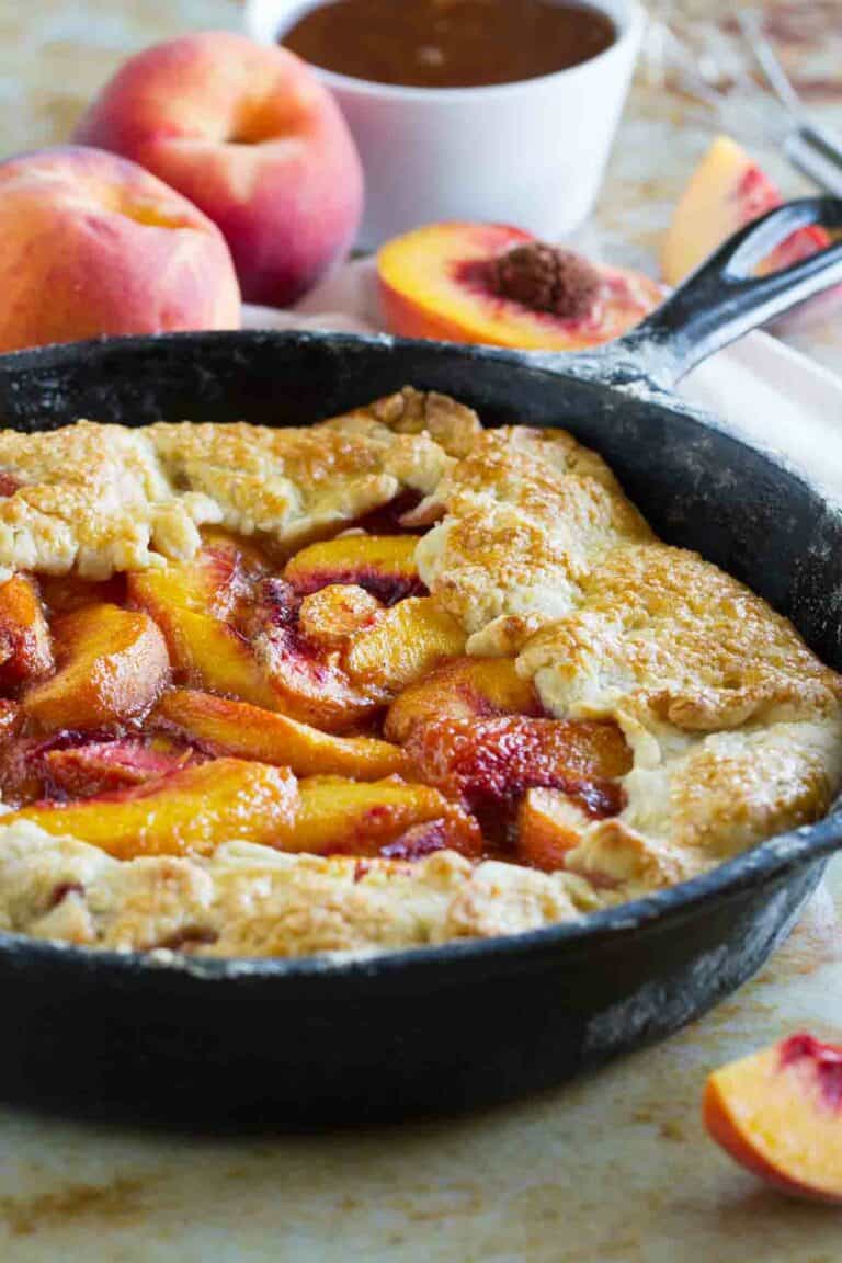 Cast Iron Peach Crostata Taste and Tell