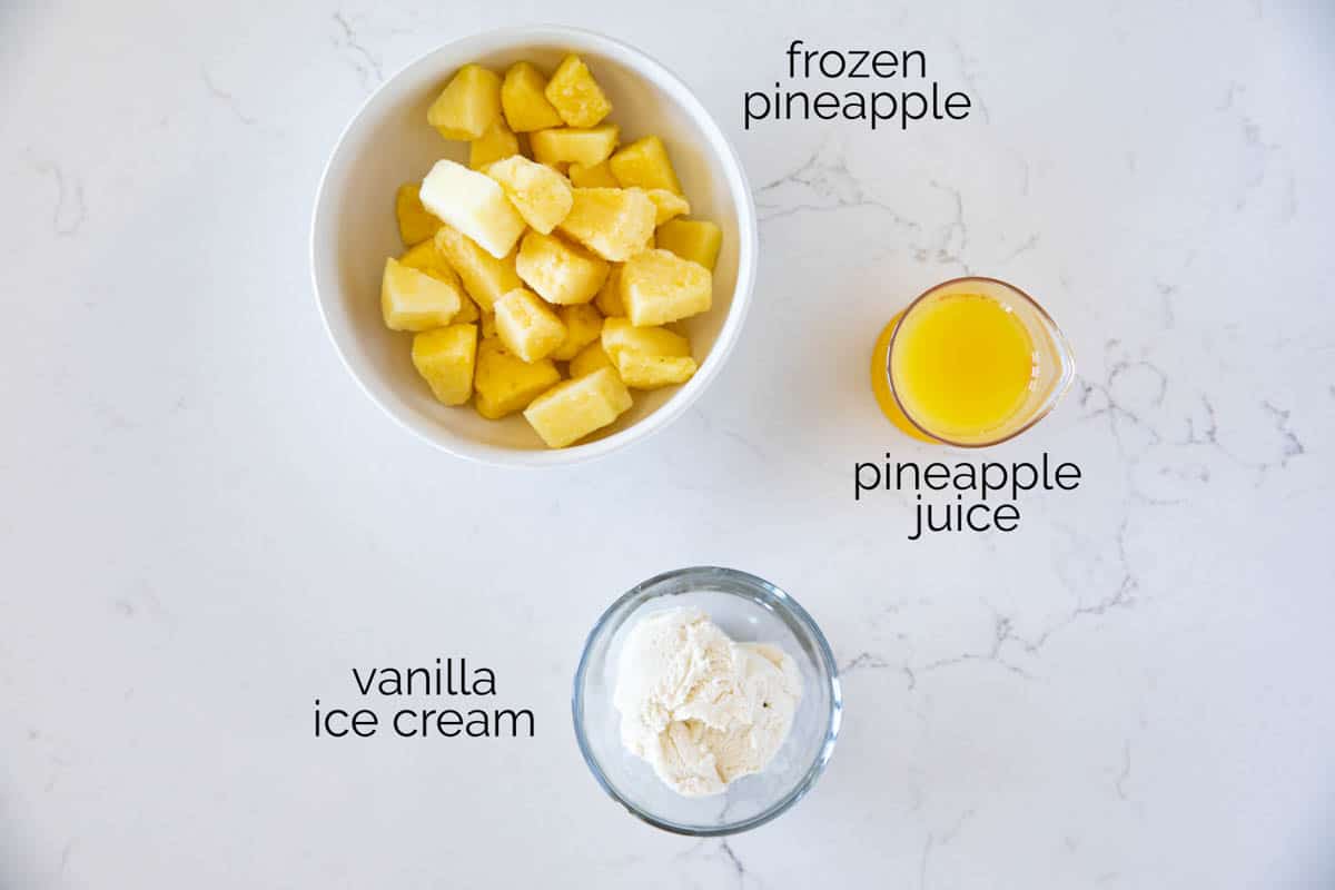 ingredients to make dole whip recipe
