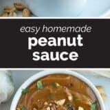Peanut Sauce collage with text bar