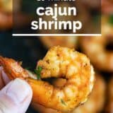 Cajun Shrimp with text overlay