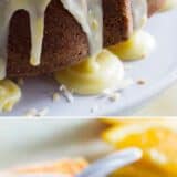 Coconut Orange Pound Cake collage with text bar