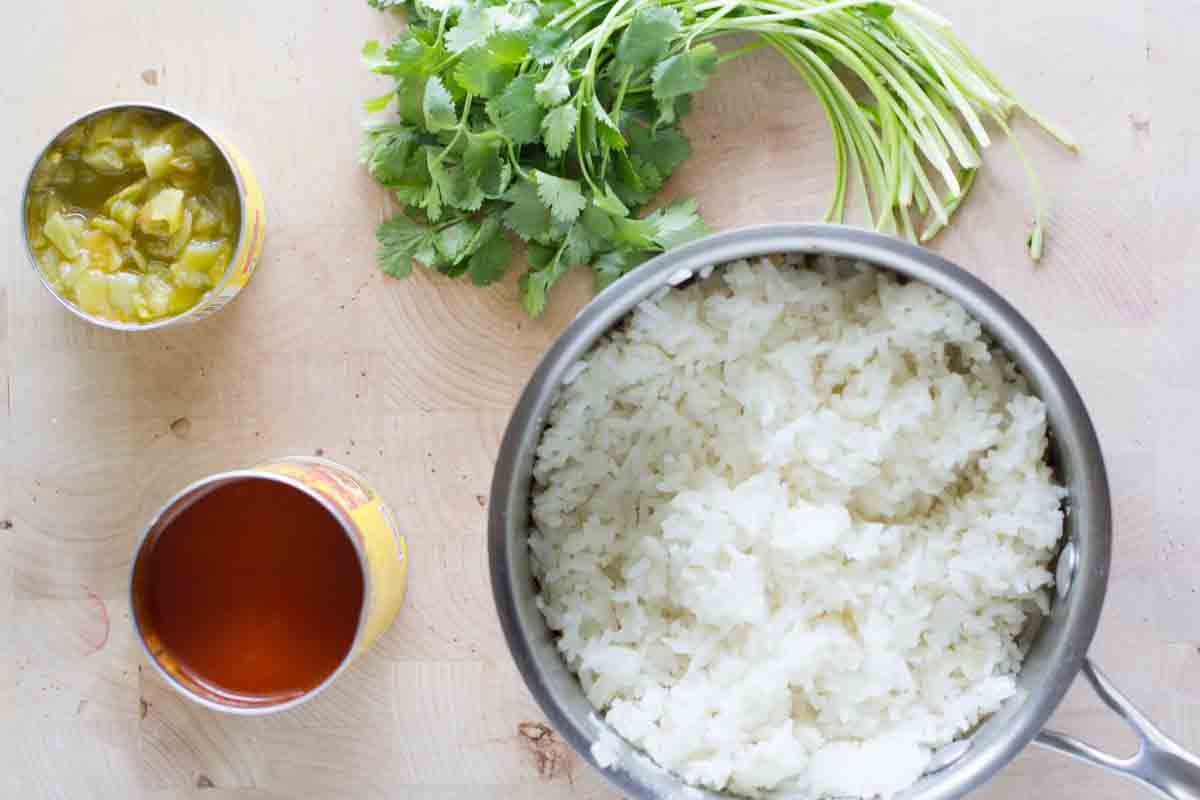 Ingredients to make Enchilada Rice