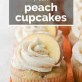 Peach Cupcakes with text bar