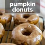 Baked Pumpkin Donuts with text overlay.