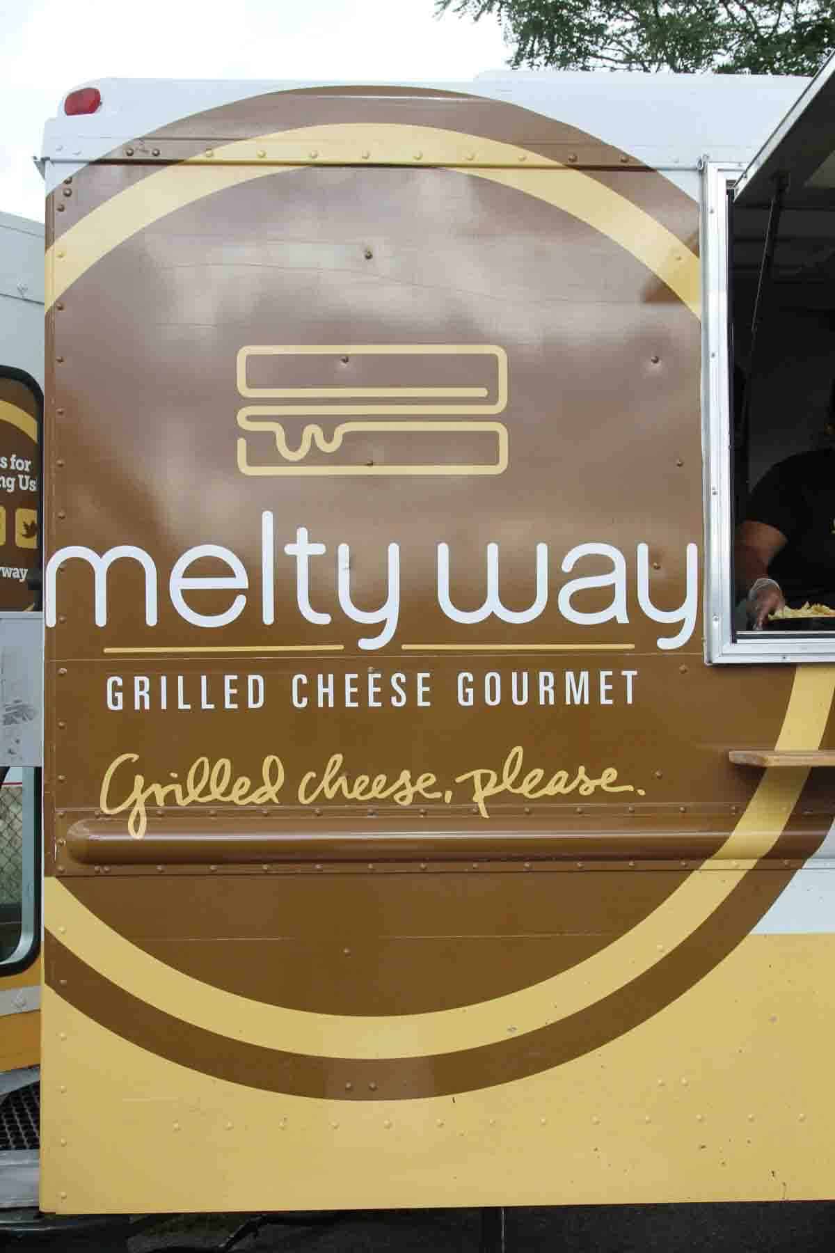 Melty Way Food Truck logo on side of truck
