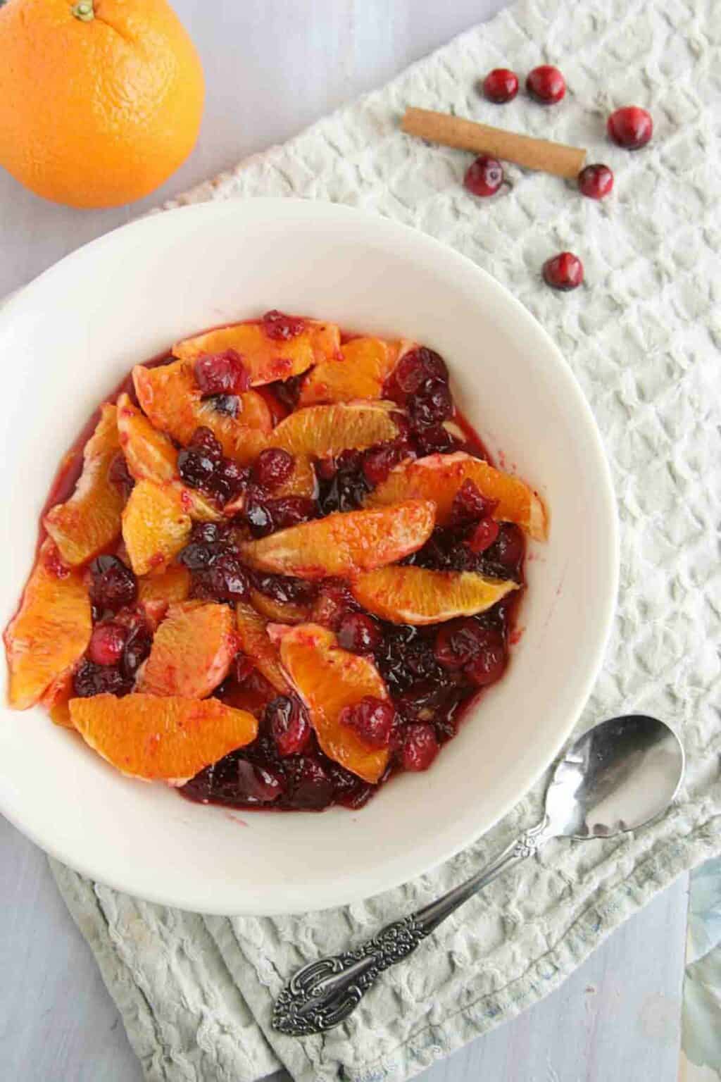 Orange Compote with Candied Cranberries Taste and Tell
