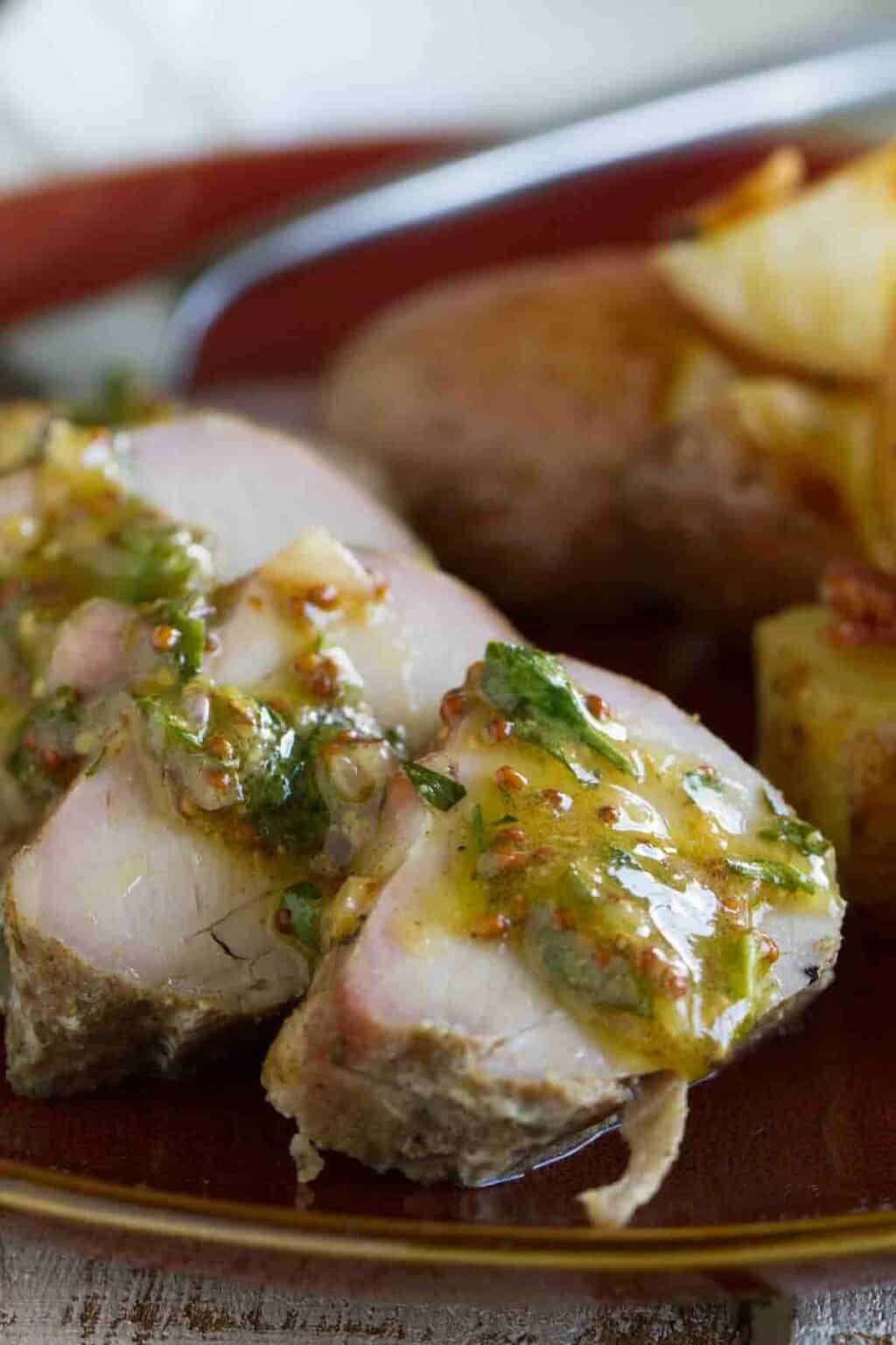 Roasted Pork Tenderloin with Mustard Sauce Taste and Tell