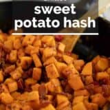 Sweet Potato Hash with text overlay