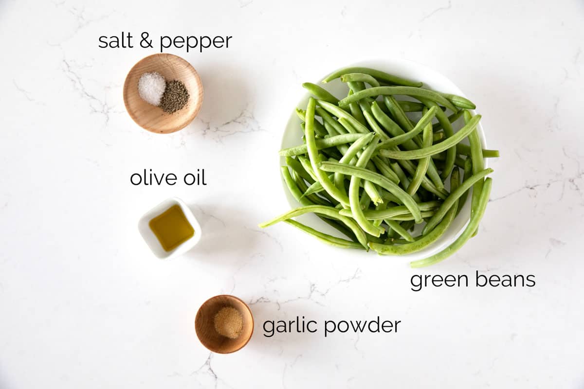 Ingredients to make Air Fryer Green Beans.