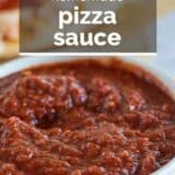Pizza Sauce Recipe with text overlay