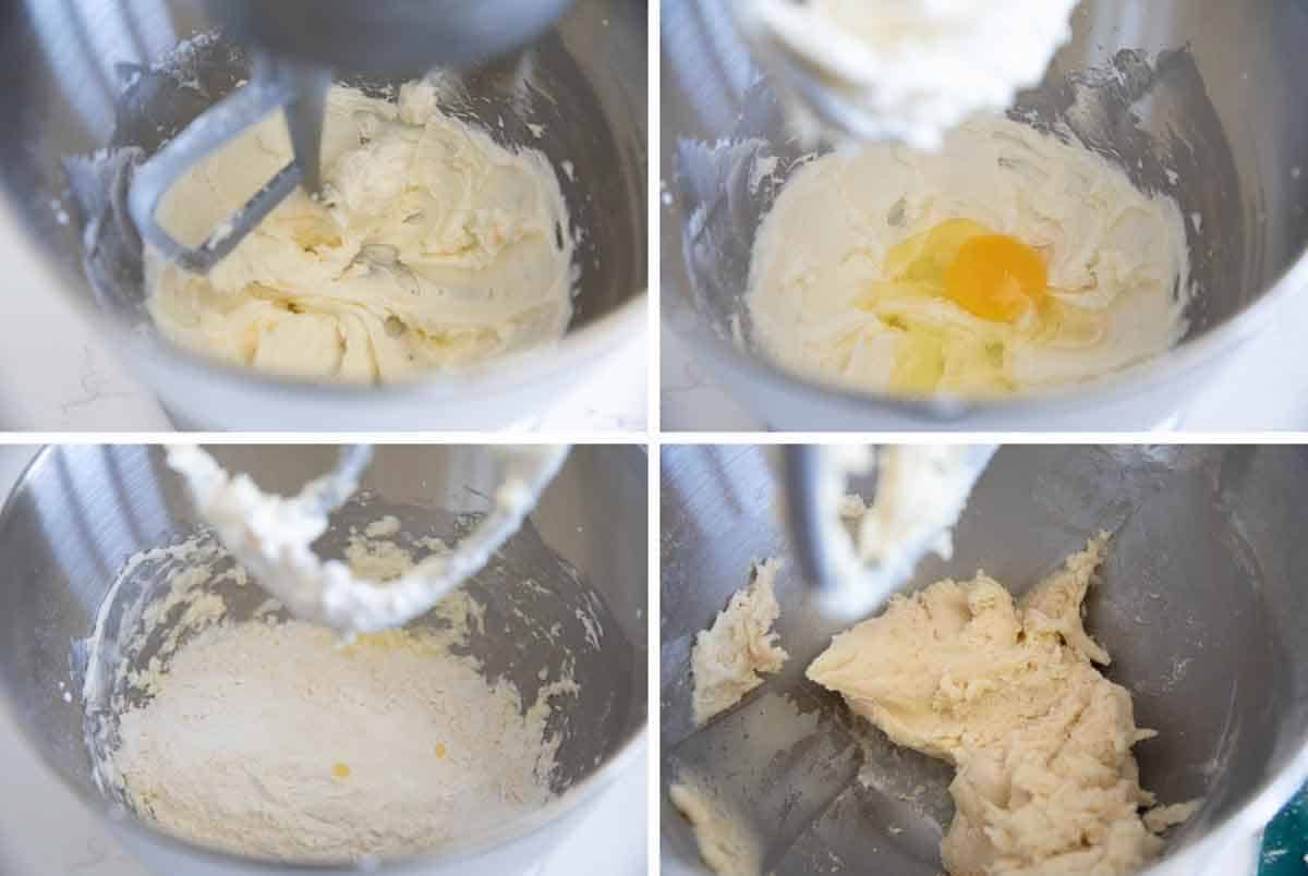 Making the dough for Witch Fingers cookies.