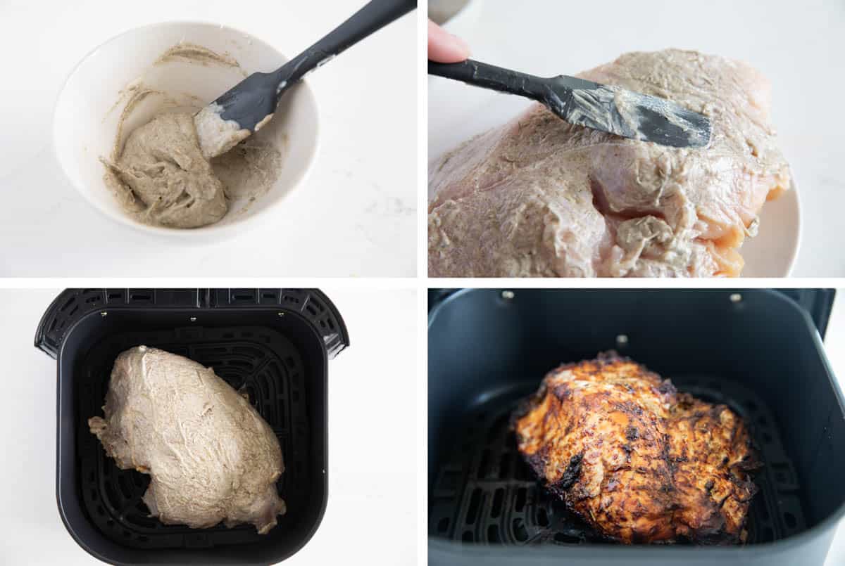 Steps to make Air Fryer Turkey Breast.