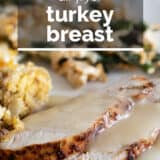 Air Fryer Turkey Breast with text overlay.