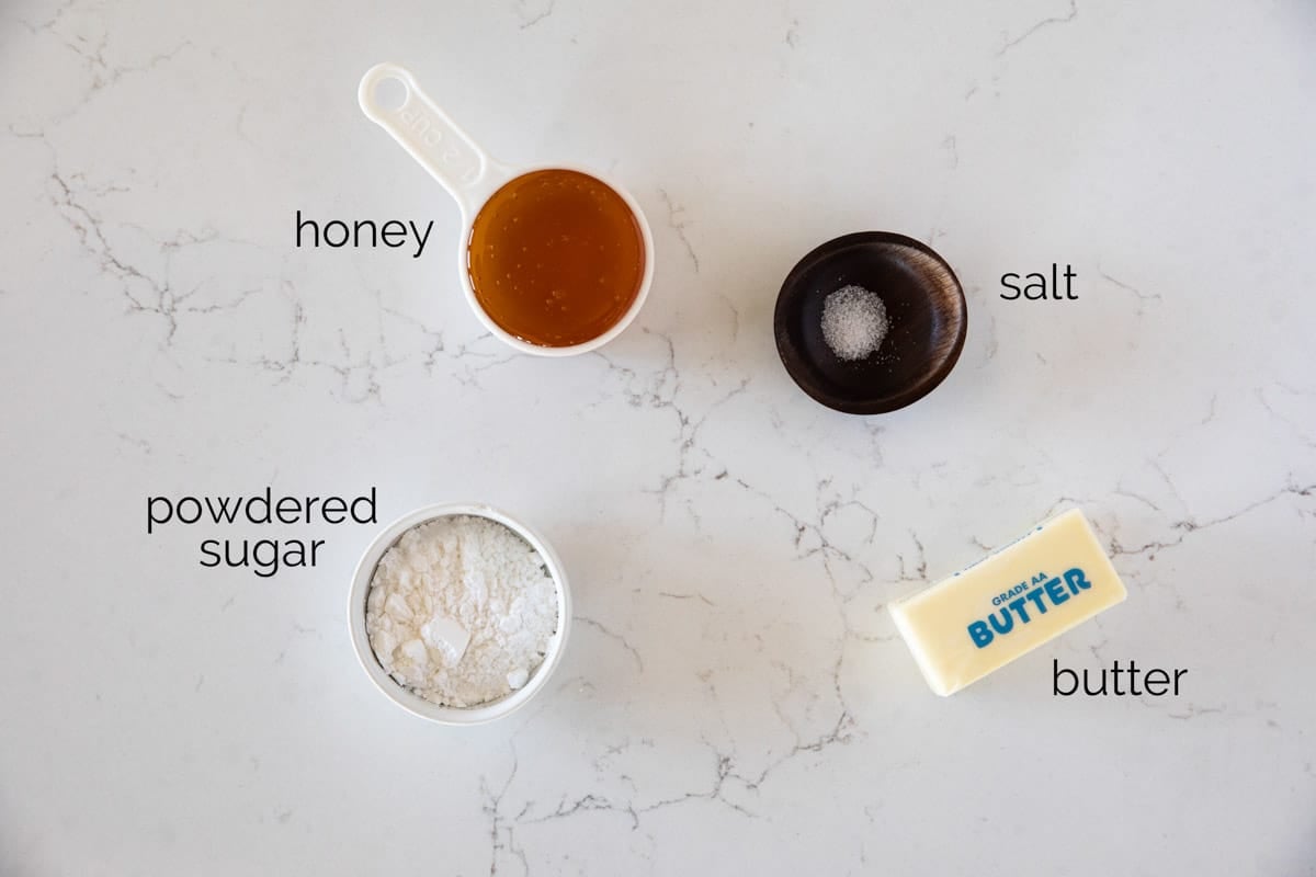 Ingredients to make Honey Butter.
