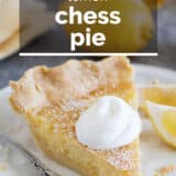 Lemon Chess Pie with text overlay