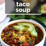Taco Soup with text overlay.