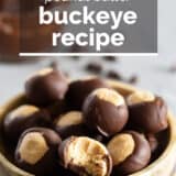 Buckeye recipe with text overlay.
