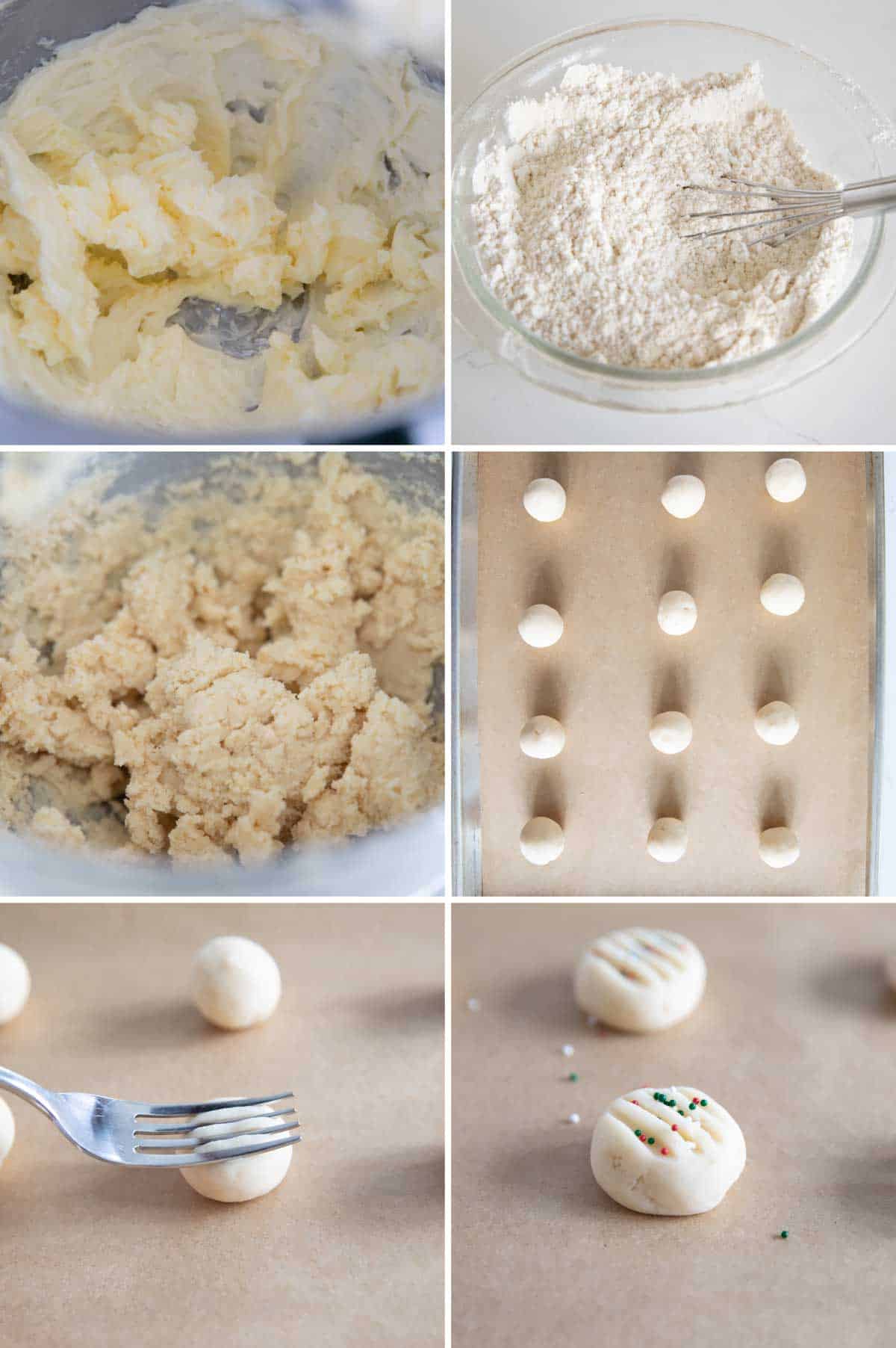 Steps to make Christmas Shortbread Cookies.