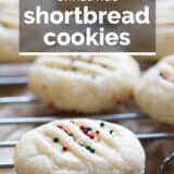 Christmas Shortbread Cookies with text overlay.