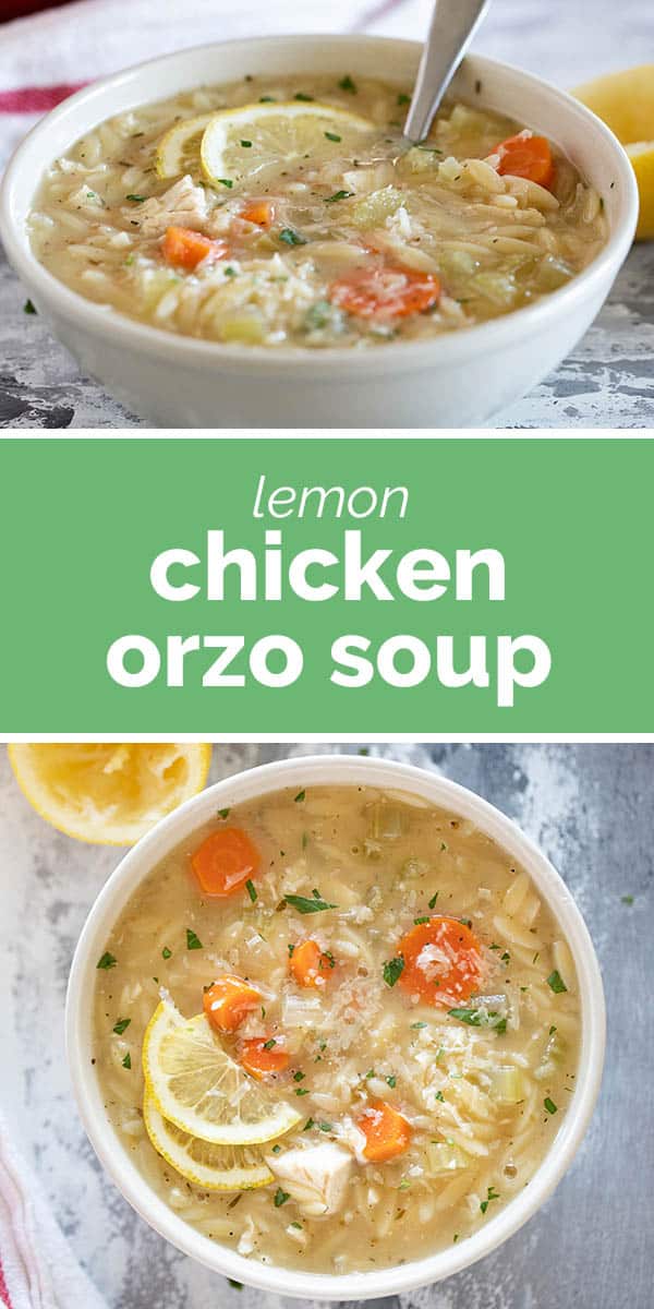 Lemon Chicken Orzo Soup - Taste and Tell