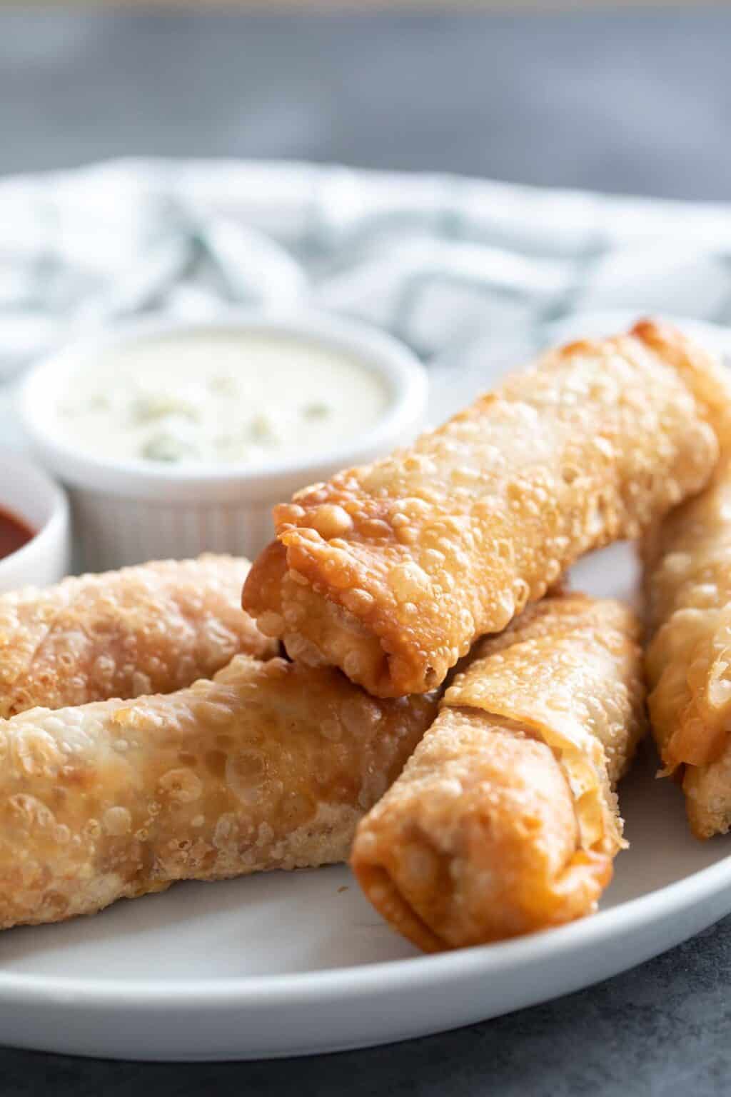 Buffalo Chicken Egg Rolls Taste and Tell